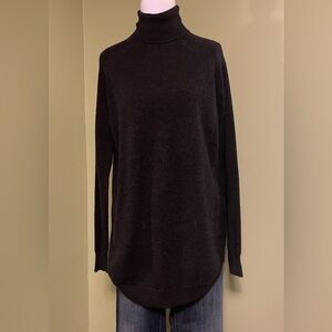 Joan Vass Dark Gray Turtleneck Sweater